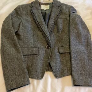 Banana Republic Charcoal Herringbone Jacket